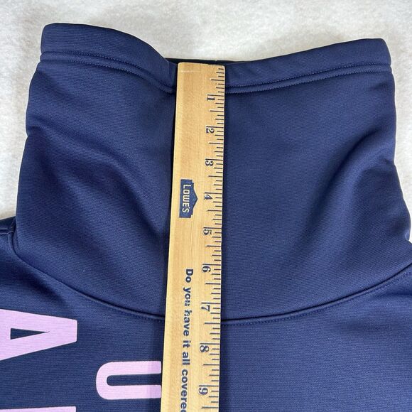 Under Armour Storm Cold Gear Pullover Sweatshirt XL Fleece Funnel Neck Navy Blue - Picture 9 of 15